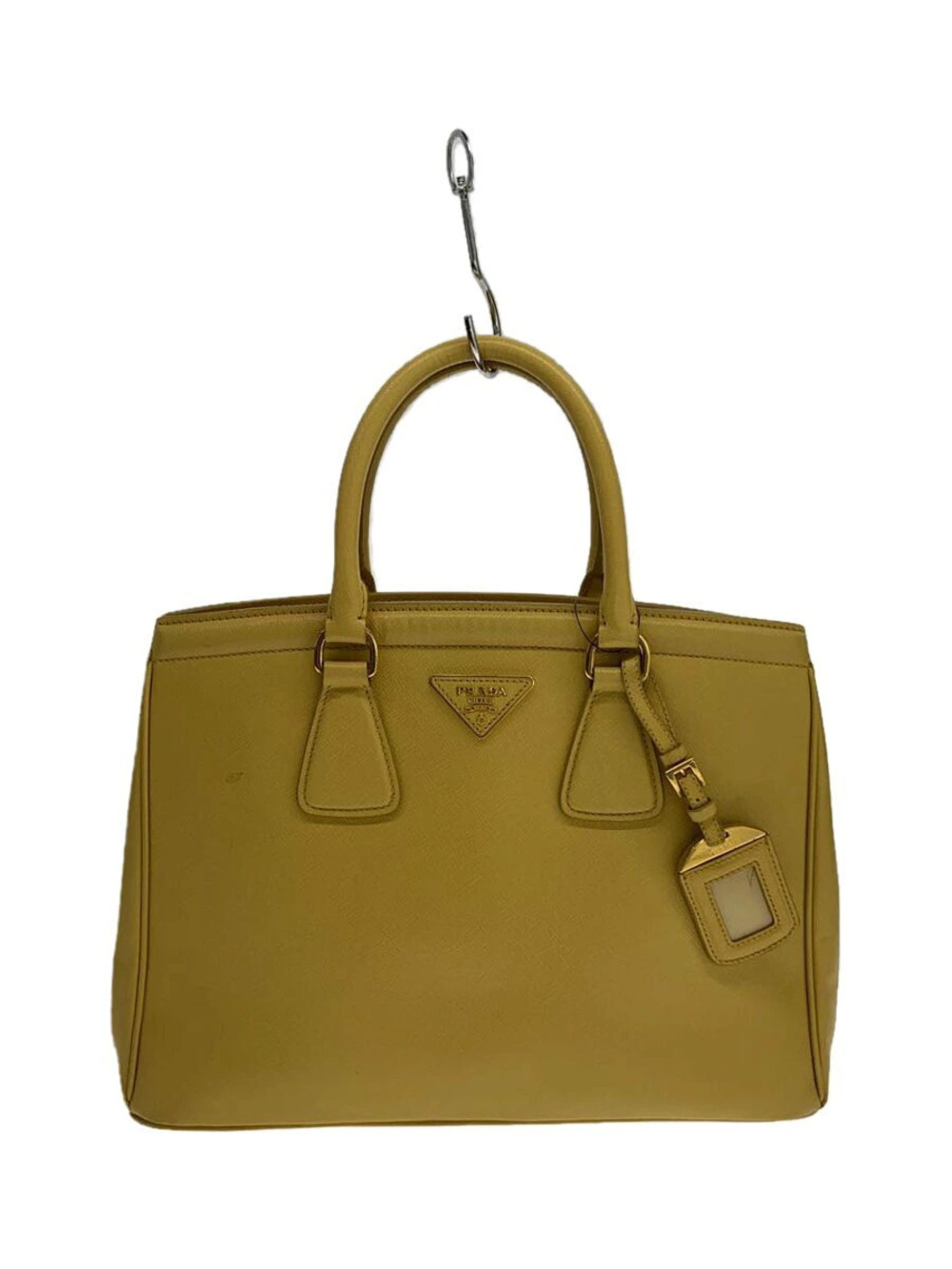 Prada Galleria Saffiano Handbag Leather Yellow